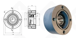 Подшипник FGR205 шариковый 25-52-15 мм