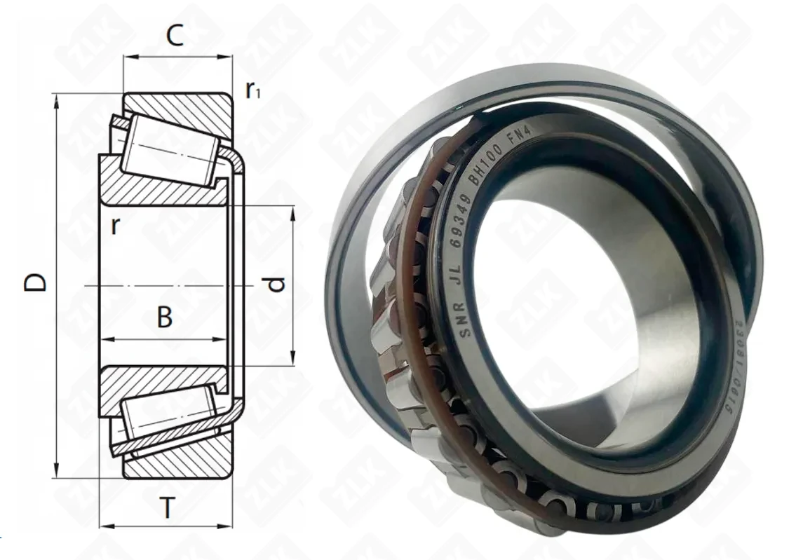 Подшипник роликовый (EC41025H106) 38×63×17 мм SNR