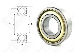 Подшипник 80104 (6004ZZ) радиальный шариковый 20-42-12 мм