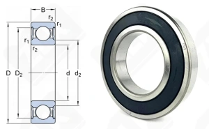Подшипник 180219 (62192RS) радиальный шариковый 95-170-32 мм