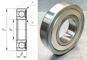Подшипник 60315 (70) (6315ZC3VL0241) радиальный шариковый токоизолированный 75-160-37 мм