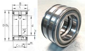 Подшипник SL045010PP радиальный роликовый 50-80-40 мм