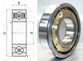 Подшипник 319Л (70) ( (6319MC3E) радиальный шариковый 95-200-45 мм