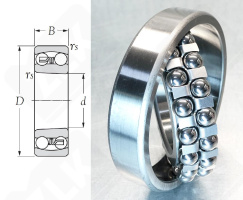 Подшипник 1211 (1211) радиальный шариковый самоустанавливающийся 55-100-21 мм