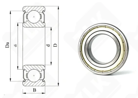 Подшипник 80107 (70) (6007ZZC3) радиальный шариковый 35-62-14 мм