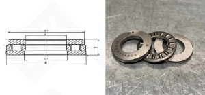 Подшипник 9101 (TC815сепаратор,2КольцаTWC815)  упорный роликовый  12,7-23,813-6,658 мм