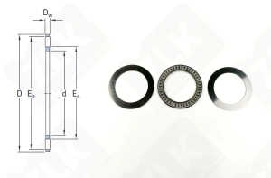 Подшипник AXK 5578 упорный игольчатый 55-78-3 мм