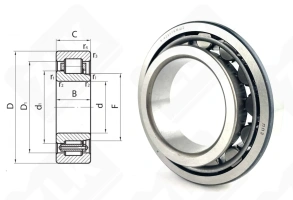 Подшипник 42211 (NJ211) радиальный роликовый 55-100-21 мм