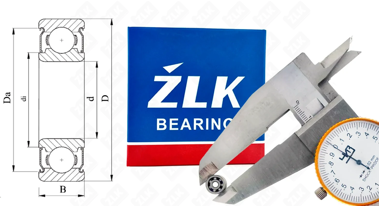 Подшипник шариковый  (MR103) 3×8×2.5 мм ZLK
