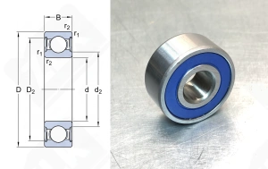 Подшипник 180501 (622012RS) радиальный шариковый 12-32-14 мм