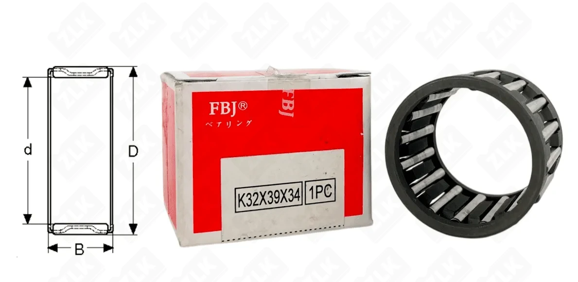 Подшипник игольчатый (K32x39x34) 32×39×34 мм FBJ