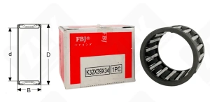 Подшипник импортный K32x39x34 радиальный игольчатый 32-39-34 мм