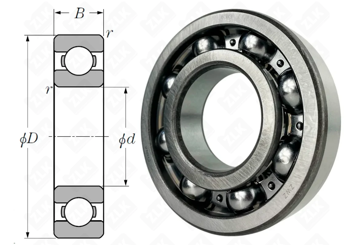 Подшипник шариковый 313 (6313) 65×140×33 мм ZWZ