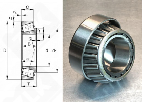 Подшипник JM714249/JM714210 радиально-упорный роликовый конический 75-120-31 мм