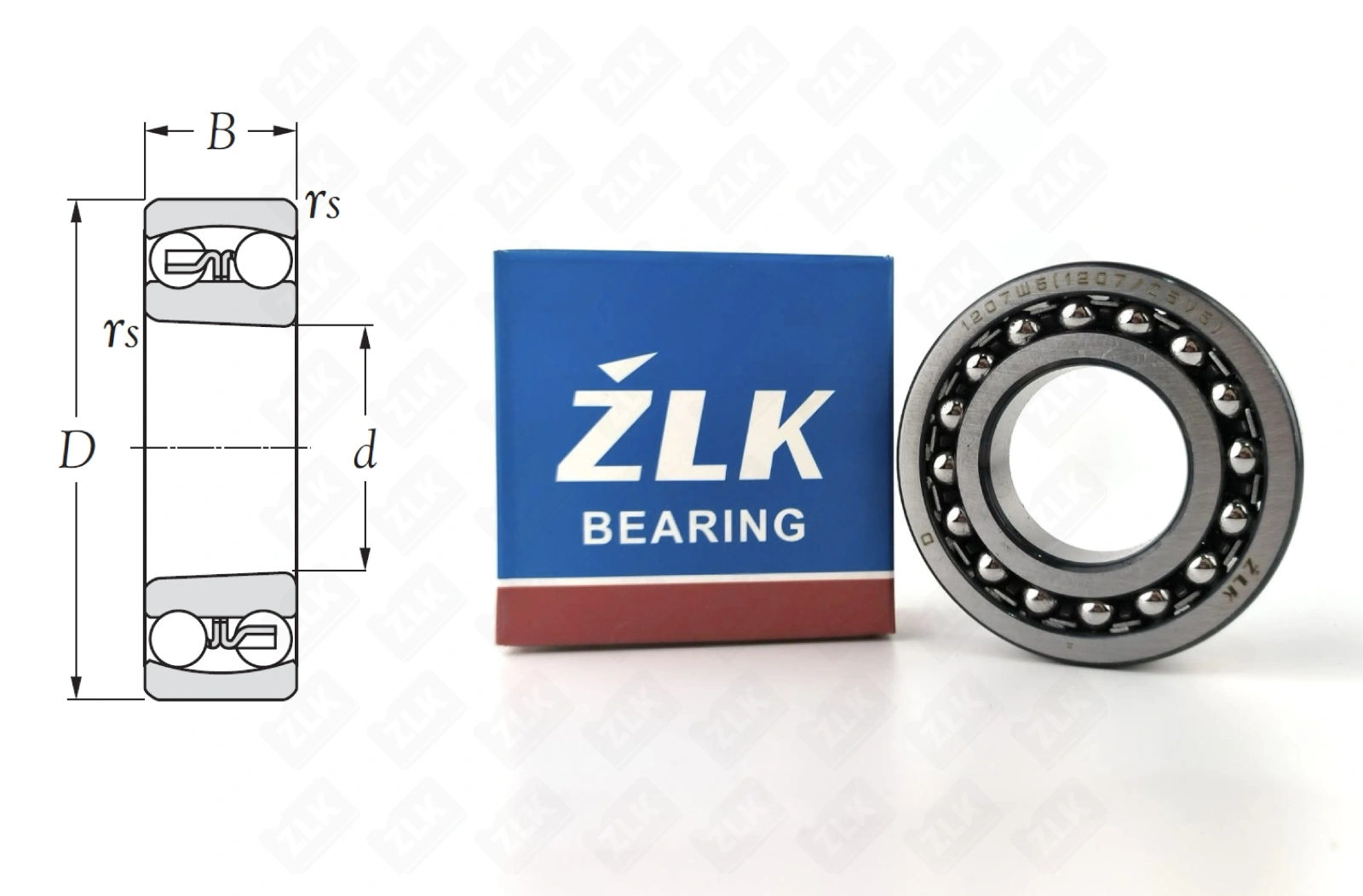 Подшипник шариковый 1207 Ш5 (1207Z5V5) 35×72×17 мм ZLK