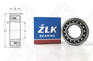 Подшипник 1207 Ш5 (1207Z5V5) радиальный шариковый самоустанавливающийся 35-72-17 мм