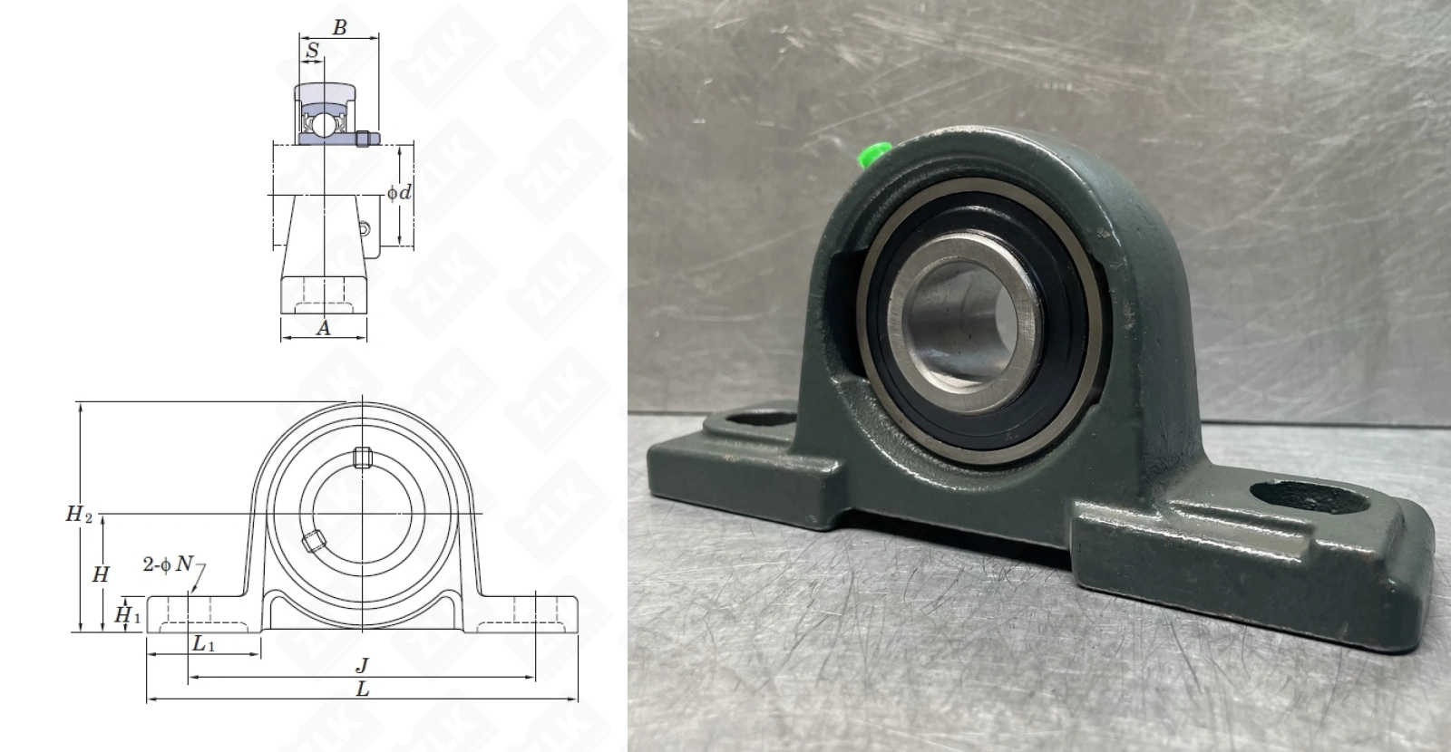 Подшипник корпусный 480318UCP (UCP318) 90×233×430 мм ZLK