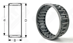 Подшипник K40x45x17 радиальный игольчатый 40-45-17 мм