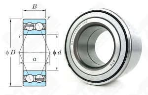 Подшипник 256807 (DAC356400372RZ JWB3036) радиально-упорный шариковый 35-64-37 мм