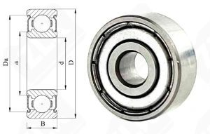 Подшипник 80024 (624ZZ) радиальный шариковый 4-13-5 мм