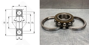 Подшипник 116308Е (Q308TVP) радиально-упорный шариковый 40-90-23 мм