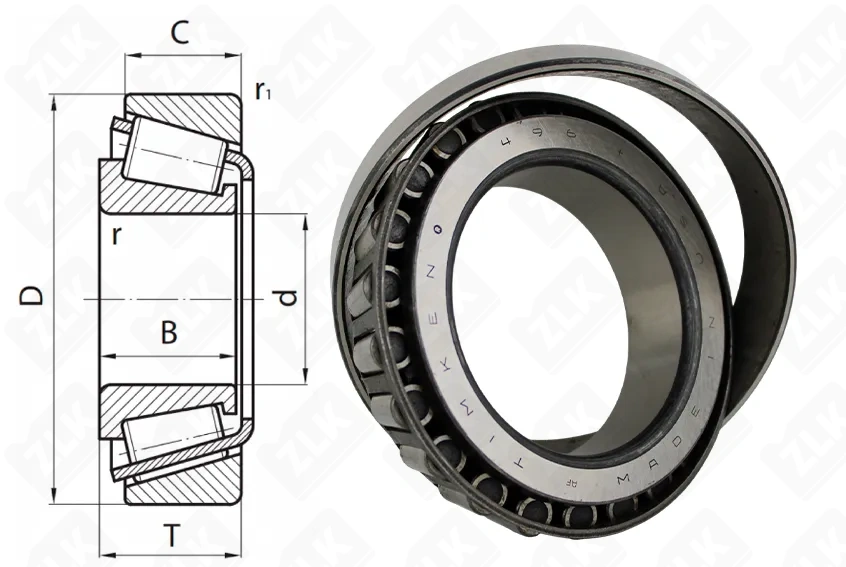 Подшипник роликовый (496/492А) 80.962×133.35×29.769 мм Timken оригинал