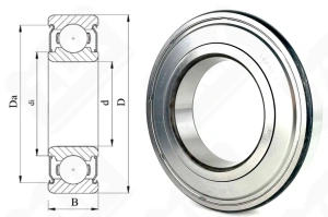 Подшипник 80220 (70) (6220ZZEC3) радиальный шариковый 100-180-34 мм