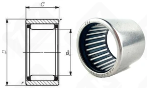 Подшипник HKS32x39x34 радиальный игольчатый 32-39-34 мм