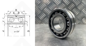 Подшипник 3056207 H (5207W33 3207W33) радиально-упорный шариковый 35-72-27 мм