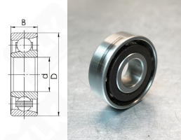 Подшипник 66306 (7306B2RSTVP) радиально-упорный шариковый 30-72-19 мм