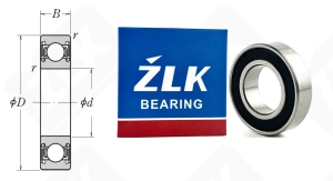 Подшипник 1000800 2RS (618002RS,68002RS) радиальный шариковый 10-19-5 мм