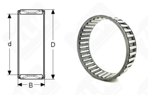 Подшипник K75x83x23 радиальный игольчатый 75-83-23 мм