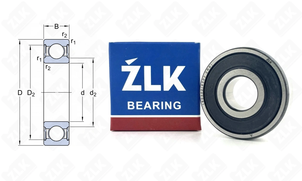 Подшипник 180302 (63022RS) радиальный шариковый 15-42-13 мм