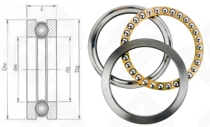 Подшипник 8140 Л (51140 M) упорный шариковый 200-250-37 мм