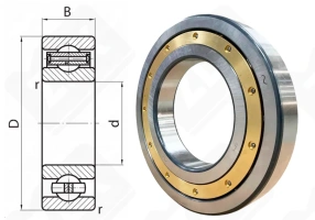 Подшипник 236Л (6236M) радиальный шариковый 180-320-52 мм
