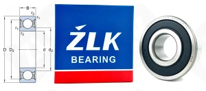 Подшипник 180605 Ш4 (623052RSZ4V4) радиальный шариковый 25-62-24 мм