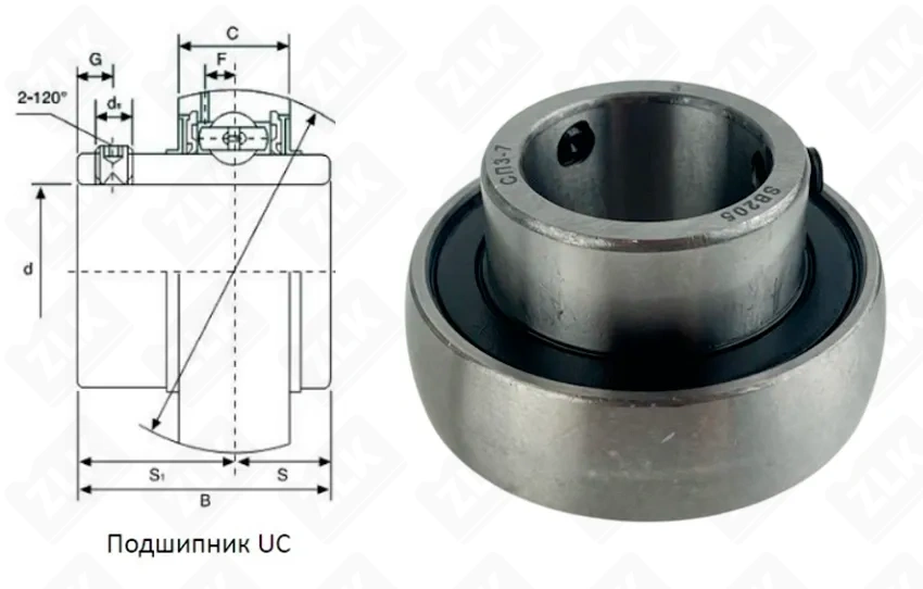 Подшипник шариковый 480205SB (SB205) 25×52×27 мм СПЗ-7