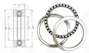 Подшипник 8140 Л (51140M) упорный шариковый 200-250-37 мм