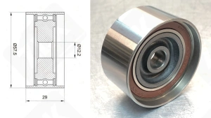 Подшипник 57TB3705 (ZA) радиальный шариковый 12,2-57,5-29 мм