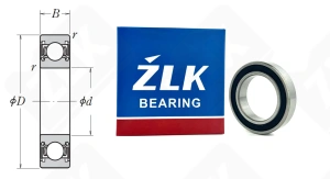 Подшипник 1000804 2RS (618042RS,68042RS) радиальный шариковый 20-32-7 мм