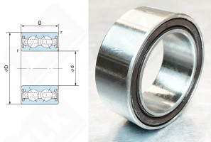 Подшипник JAB2012 (32BG04S3G,32BD4718) радиально-упорный шариковый 32-47-18 мм