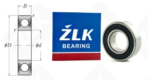 Подшипник 1000088 2RS (6882RS) радиальный шариковый 8-16-5 мм