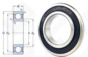 Подшипник 180217 (62172RS) радиальный шариковый 85-150-28 мм