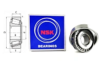 Подшипник роликовый 7303 (HR30303J) 17×47×15.25 мм NSK оригинал