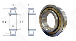 Подшипник NU2256ECMA радиальный роликовый 280-500-130 мм