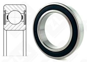 Подшипник 1000908 2RS (619082RS,69082RS) радиальный шариковый 40-62-12 мм