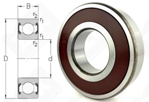 Подшипник 180311 (70) (63112NSEC3) радиальный шариковый 55-120-29 мм