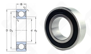 Подшипник 3180105 (63005 2RS) радиальный шариковый 25-47-16 мм