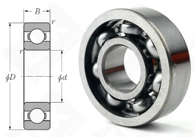 Подшипник 6208 1T радиальный шариковый 40-80-18 мм