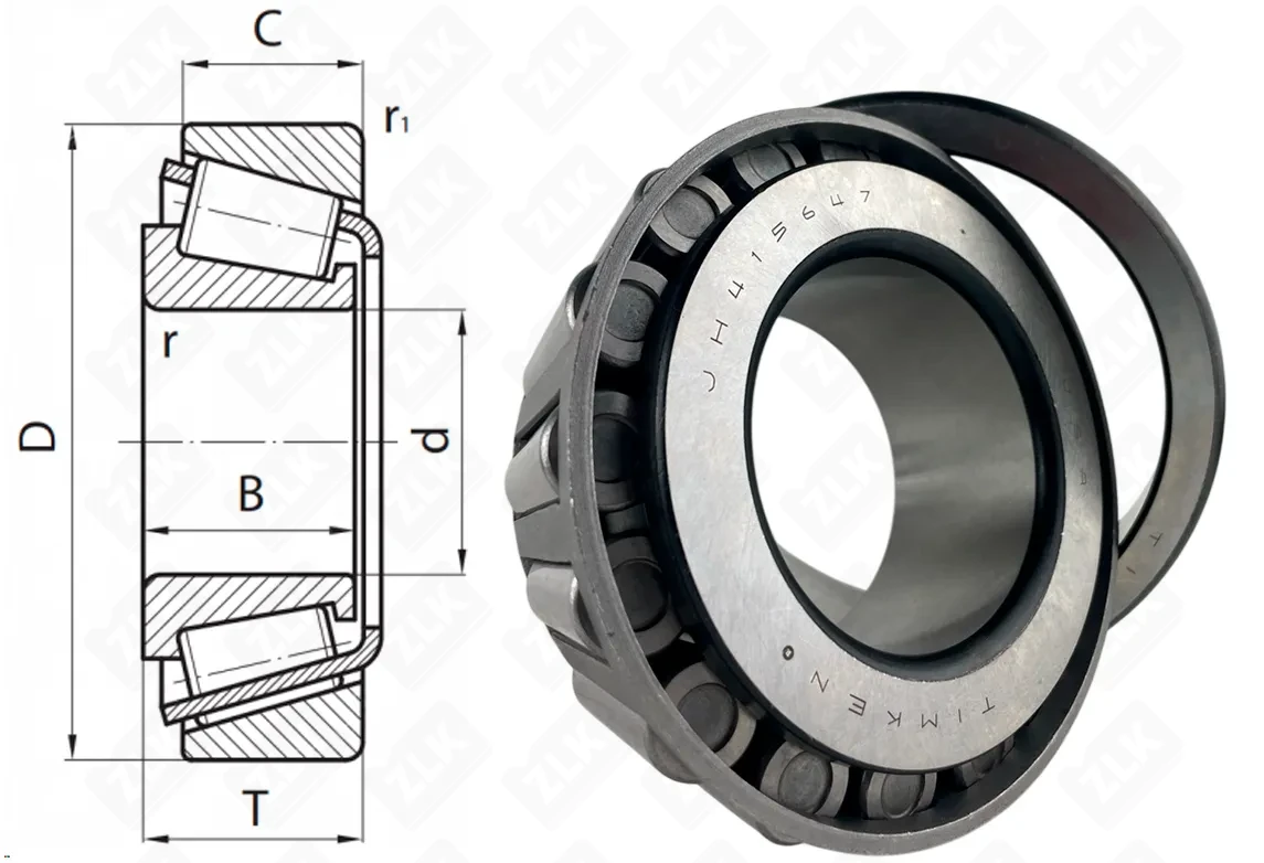 Подшипник роликовый  (JH415647/JH 415610) 75×145×51 мм Timken оригинал